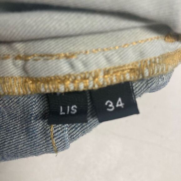 PURPLE BRAND Men’s P001 Button Fly Jeans Blue 34 Distressed  Destroyed Inseam 32 - Picture 11 of 12